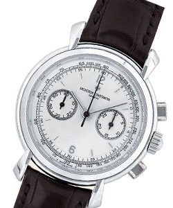 Les Historiques Manual Chronograph in Platinum on Strap with Silver Dial