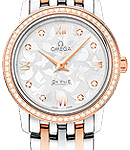 Deville Prestige Ladies Butterfly 27.4mm Quartz in Steel and Rose Gold On Steel and Rose Gold Bracelet with Silver Dial with Diamond Print