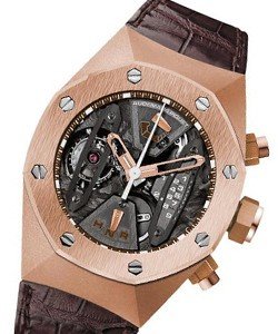 Concept Tourbillon Chronograph in Rose Gold on Brown Leather Strap with Skeleton Dial