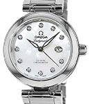 DeVille Ladymatic Mens 34mm Automatic in Steel Steel on Bracelet with White MOP Diamond Dial