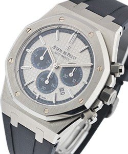 Pride of Italy Royal Oak Chronograph Limited Edition in Steel on Blue Rubber Strap with Silver Dial - Limited to 500pcs