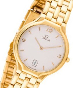 Deville Prestige Ladies 32mm Quartz in Yellow Gold On Yellow Gold Bracelet with White Dial
