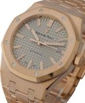 Royal Oak 37mm in Rose Gold On Rose Gold Bracelet with Grey Dial