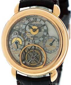Jules Audemars Tourbillon Automatic Special Edition in Rose Gold On Black Alligator Strap with Skeleton Roman Dial