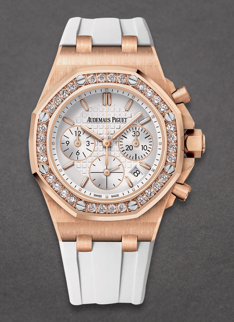 Audemars Piguet Royal Oak Offshore 37mm  in Rose Gold with Diamond Bezel