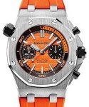 Royal Oak Offshore Diver Chronograph in Steel on Orange Rubber Strap with Orange  Dial - Orange Accents