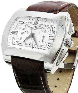 Hampton Classic Chronograph in Steel on Leather Strap with Silver Dial