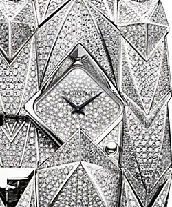 Haute Joaillerie Diamond Fury Ladies Quartz in White Gold with Diamonds On White Gold Diamond Bracelet with Pave Diamond Dial