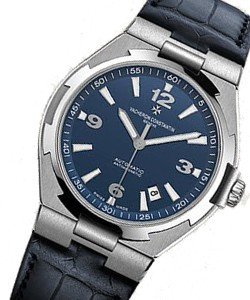 Overseas Automatic in Steel - Limited Edition of 350 pcs On Blue Leather Strap with Blue Dial