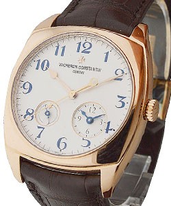 Harmony Automatic in Rose Gold  on Brown Crocodile Leather Strap with Silver Arabic Dial