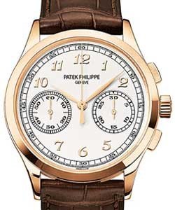 Complications Chronograph 5170R in Rose Gold on Brown Alligator Leather Strap with White Dial