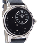 Astrale Zodiac Mens 39mm Automatic in White Gold On White Alligator Strap with Black Dial
