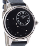 Astrale Zodiac Mens 39mm Automatic in White Gold On White Alligator Strap with Black Dial