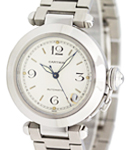 Pasha Mens 36mm Automatic in Steel On Steel Bracelet with White Dial