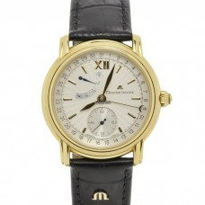 Masterpiece Reserve de marche Limited Edition  On Black Alligator Strap with Silver Guilloche Dial