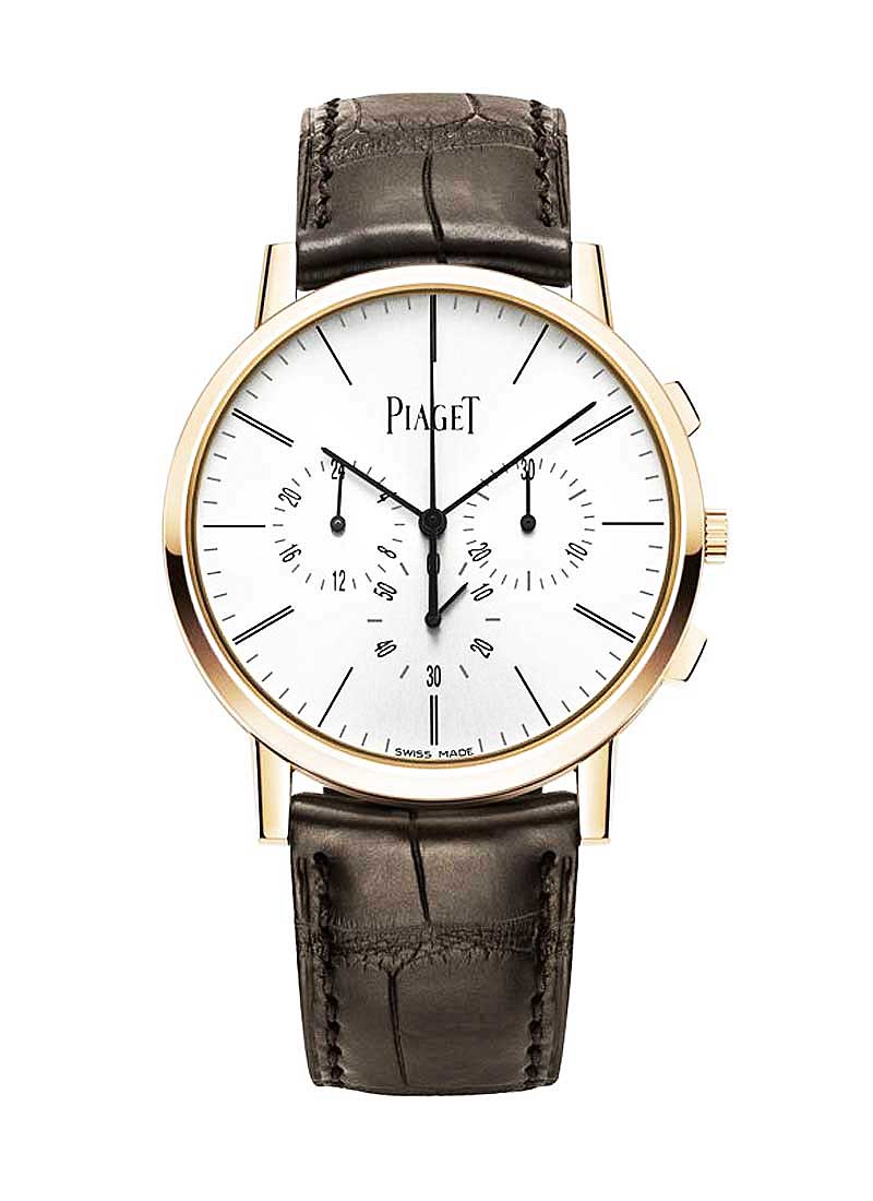 Piaget Altiplanno lyback Chronograph Dual Time in Rose Gold