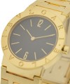 Bvlgari Bvlgari 30mm in Yellow Gold  on Bracelet with Black Dial