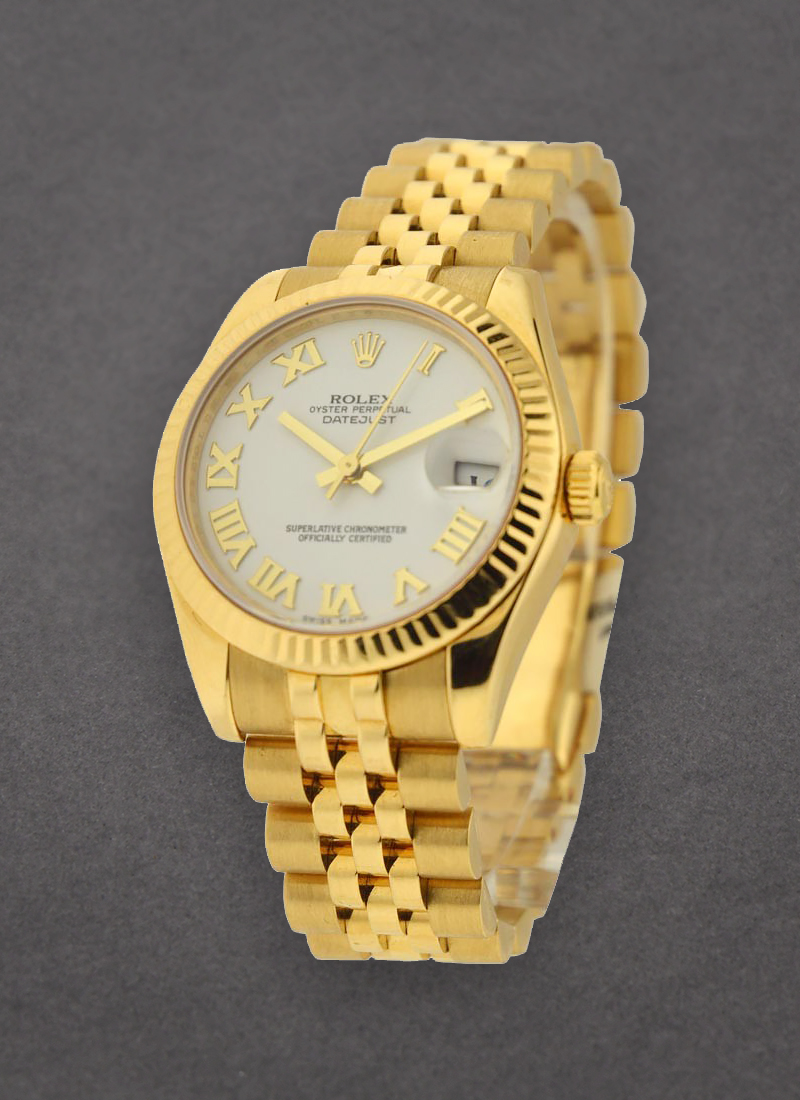 Pre-Owned Rolex Midsize - 31mm - President - Yellow Gold - Fluted Bezel