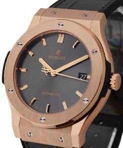 Classic Fusion Racing Gray 45mm in Rose Gold On Black Alligator Strap with Gray Dial