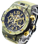 Big Bang Unico Italia independent - Camouflage Carbon Fiber Texalium Case On Black Rubber and Green Chino Strap with Skeleton Dial - Limited Edition