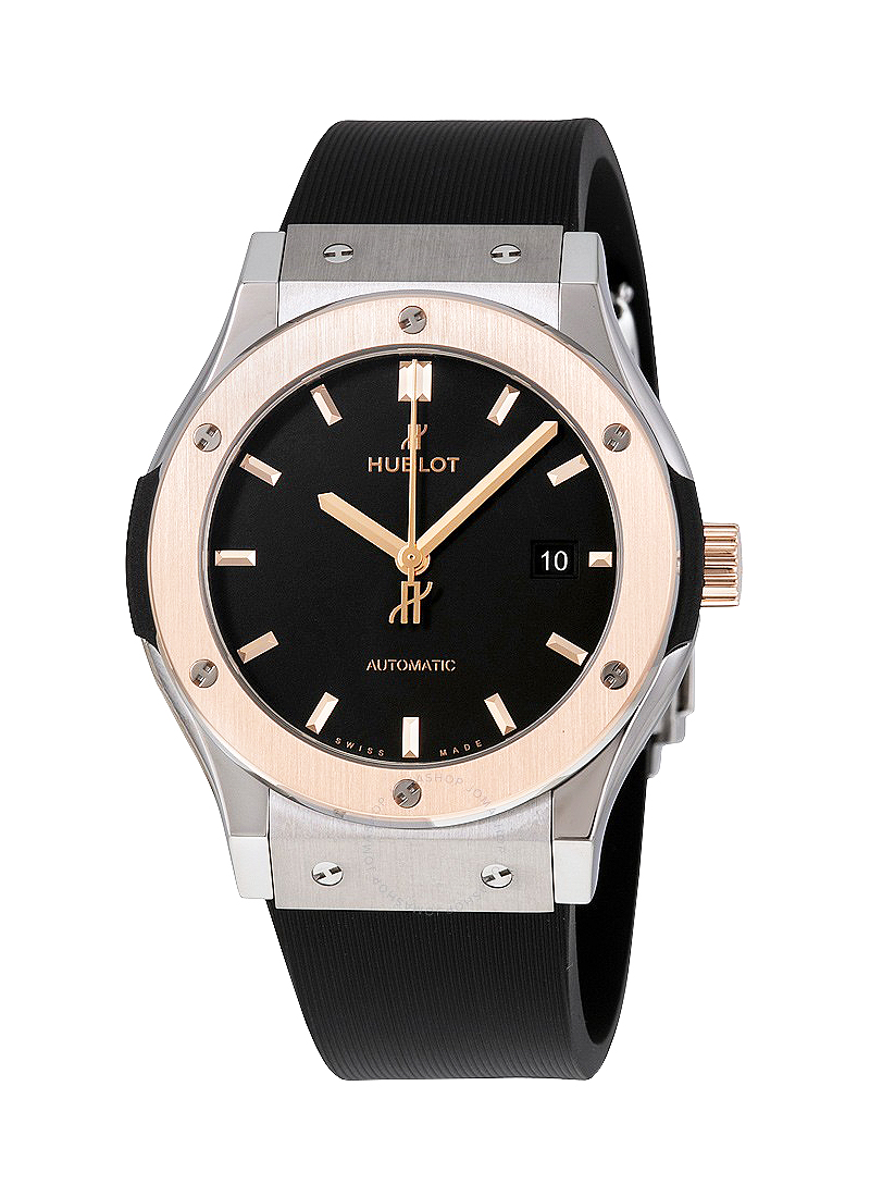 Hublot Classic Fusion Mens 45mm Automatic in Titanium with Rose Gold Bezel