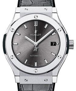 Classic Fusion Racing Gray in Titanium On Grey Alligator Leather Strap with Gray Dial