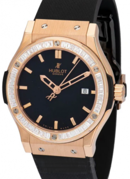 Hublot 542.PX.1180.RX.1904 Classic Fusion 42mm Automatic in Rose Gold with Baguette Bezel 542.PX.1180.RX.1904