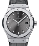 Classic Fusion 33mm Quartz in Titanium On Grey Alligator Strap with Grey Dial