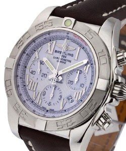 Chronomat B01 Chronograph in Steel Stainless Steel on Strap with White Dial