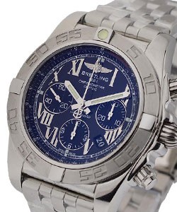 Chronomat B01 in Steel on Steel Bracelet with Black Dial
