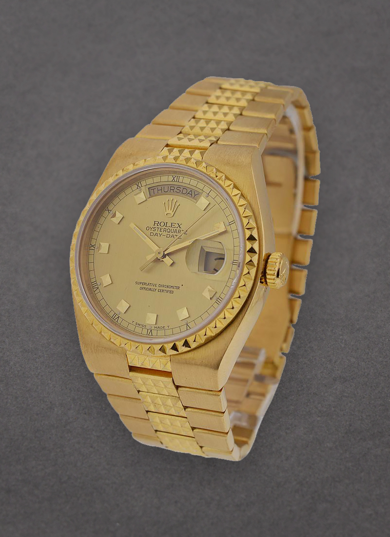 Pre-Owned Rolex President Day-Date Egyptian in Yellow Gold Pyramid Bezel