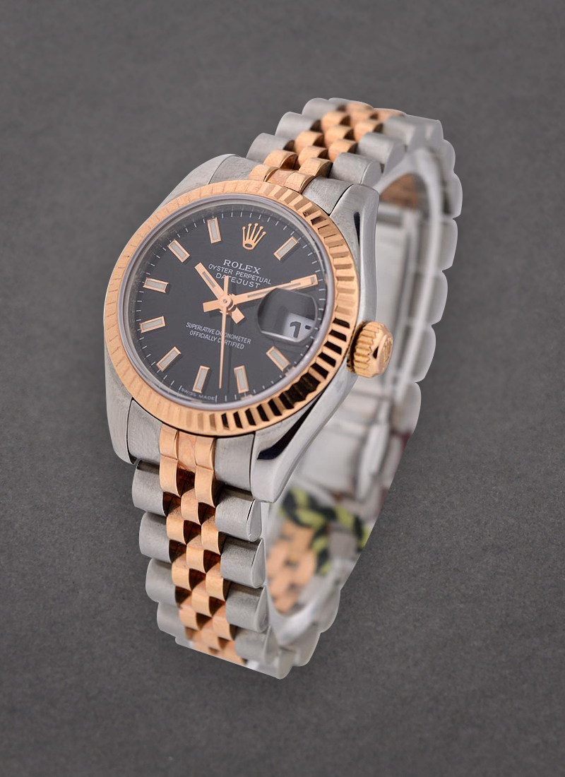 Pre-Owned Rolex Datejust 26mm in Steel and Rose Gold Fluted Bezel