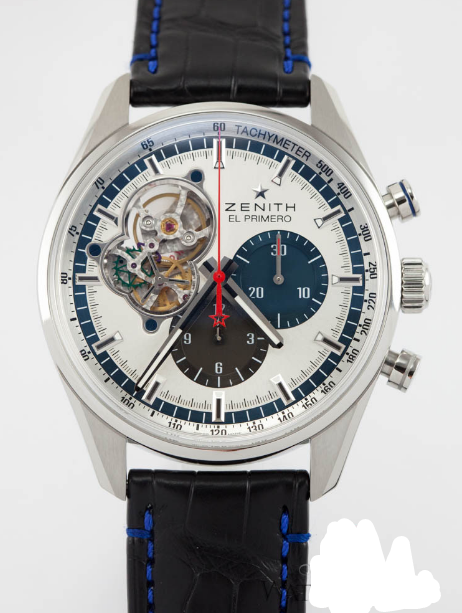 Chronomaster 1969 150 LE in Steel On Black Alligator Leather Strap with White Dial