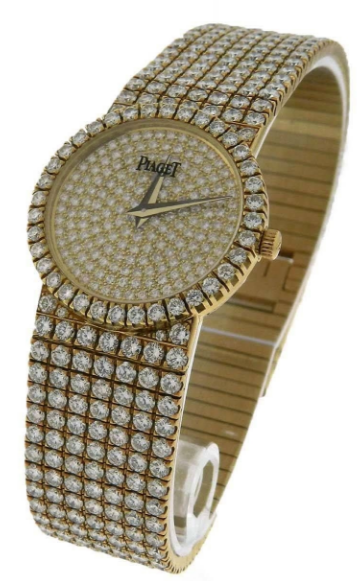 Piaget Tradition Mens 25mm Quartz in Yellow Gold with Diamonds