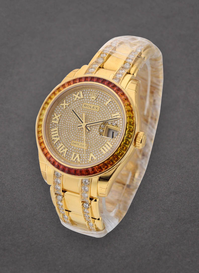 Pre-Owned Rolex Masterpiece 39mm in Yellow Gold with Diamond Bezel