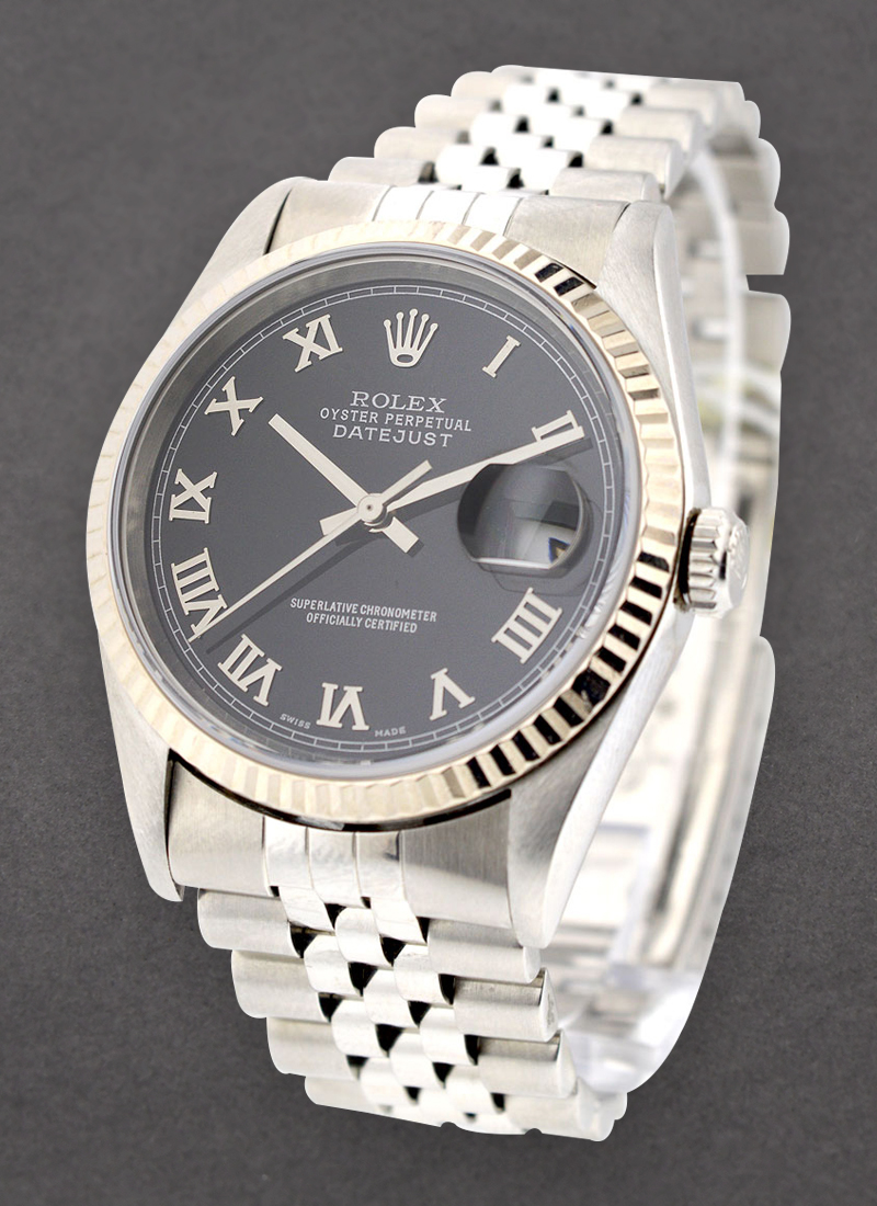 Pre-Owned Rolex Datejust 36mm with White Gold Fluted Bezel