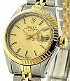 Lady's 2-Tone Date 26mm - Fluted Bezel on Jubilee Bracelet with Champagne Stick Dial