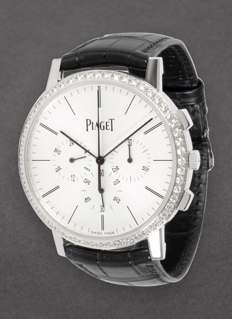 Piaget Altiplano Mens 41mm Manual in White Gold with Diamond Bezel