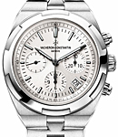 Overseas Chronograph 42.5mm Automatic in Steel On Steel Bracelet with Silver Dial