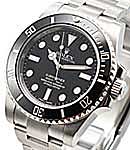 Submariner NO DATE - in Steel With Black Ceramic Bezel on Oyster Bracelet With Black Dial