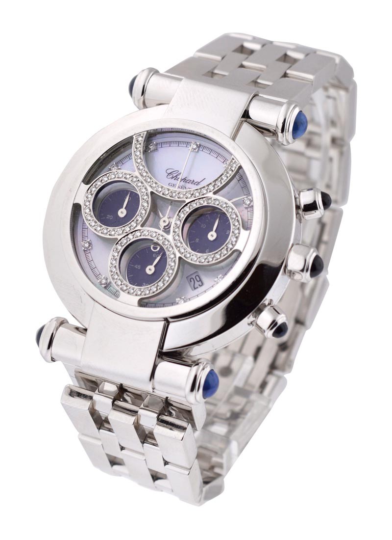 Chopard Imperiale 37mm in White Gold with Diamonds Accents and Blue Sapphire