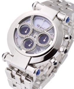 Imperiale 37mm in White Gold with Diamonds Accents and Blue Sapphire on White Gold Bracelet with MOP Dial with Diamonds