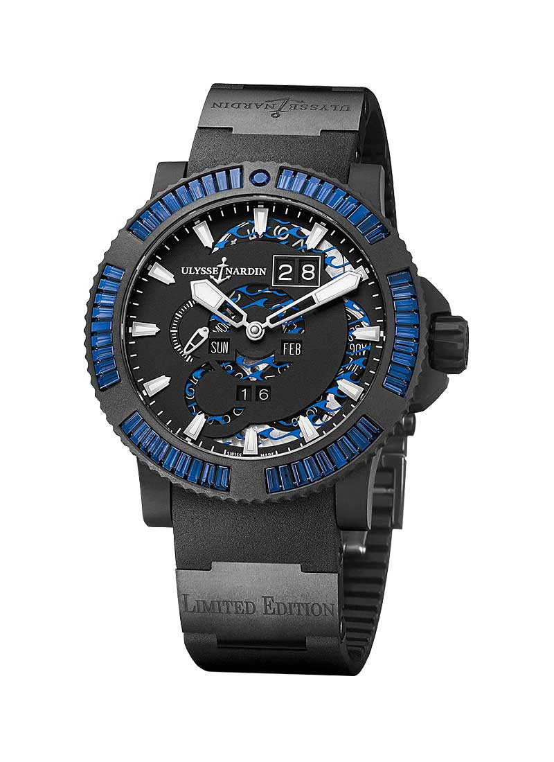 Ulysse Nardin Marine Perpetual Mens 45.8mm Automatic in Steel with Sapphire Bezel 