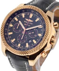 Bentley Barnato Chronograph Automatic Men's in Rose Gold  on Black Leather Strap With Black Dial