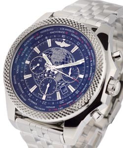 Bentley B05 Unitime GMT Chronograph in Steel on Steel Bracelet with Black Dial