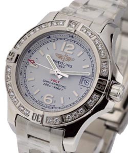 Colt Lady's in Steel with Diamond Bezel on Steel Bracelet with Silver Dial