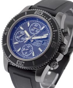 Superocean II Chronograph - Limited Edition  Black Steel Case on Rubber Strap with Black Dial 