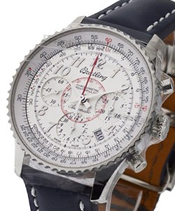 Montbrillant 01 Limited Edition Chronograph in Steel On Black Leather Strap with Silver Dial