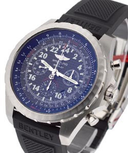Bentley 24 Hour in steel - Limited Edition on Black Rubber Strap with Black Dial
