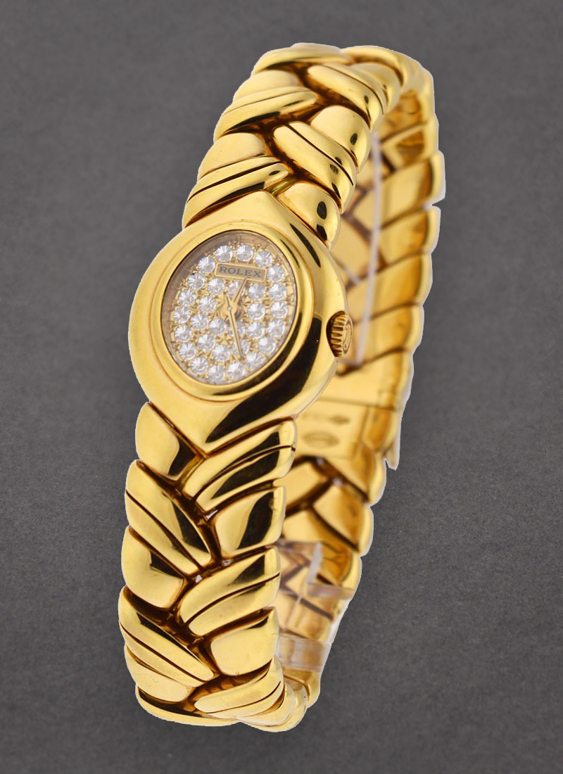 Pre-Owned Rolex Cellini Oval Shape in Yellow Gold